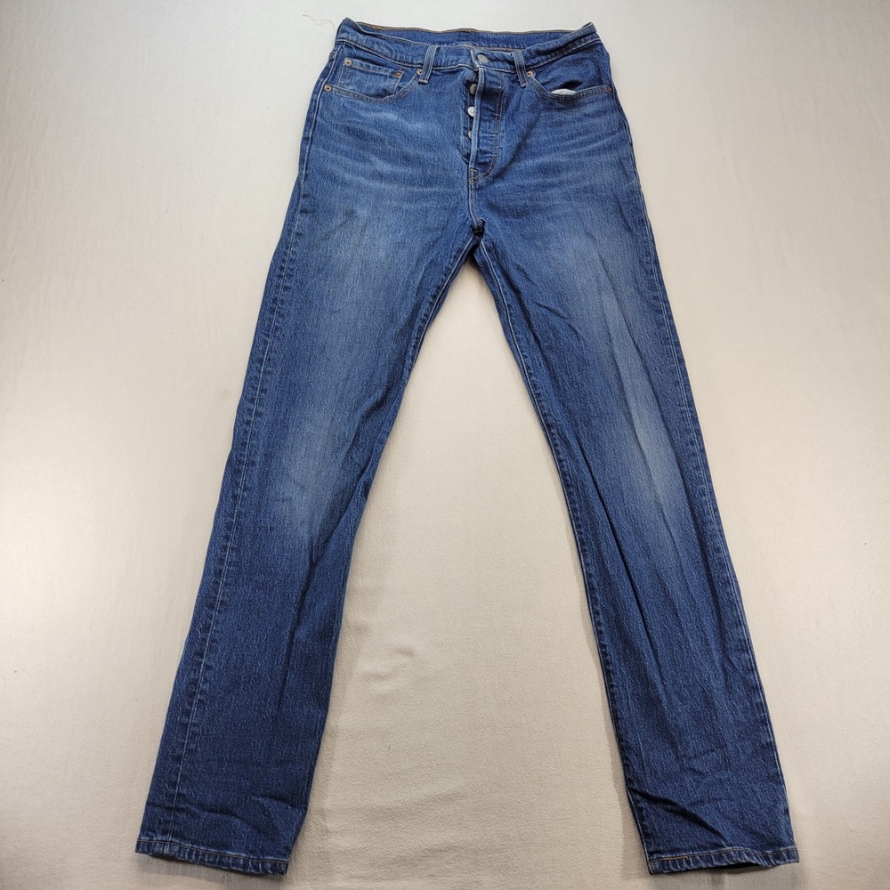 Levi's 501 Original Fit Jeans Womens 28 Blue Straight Leg Button Fly Denim